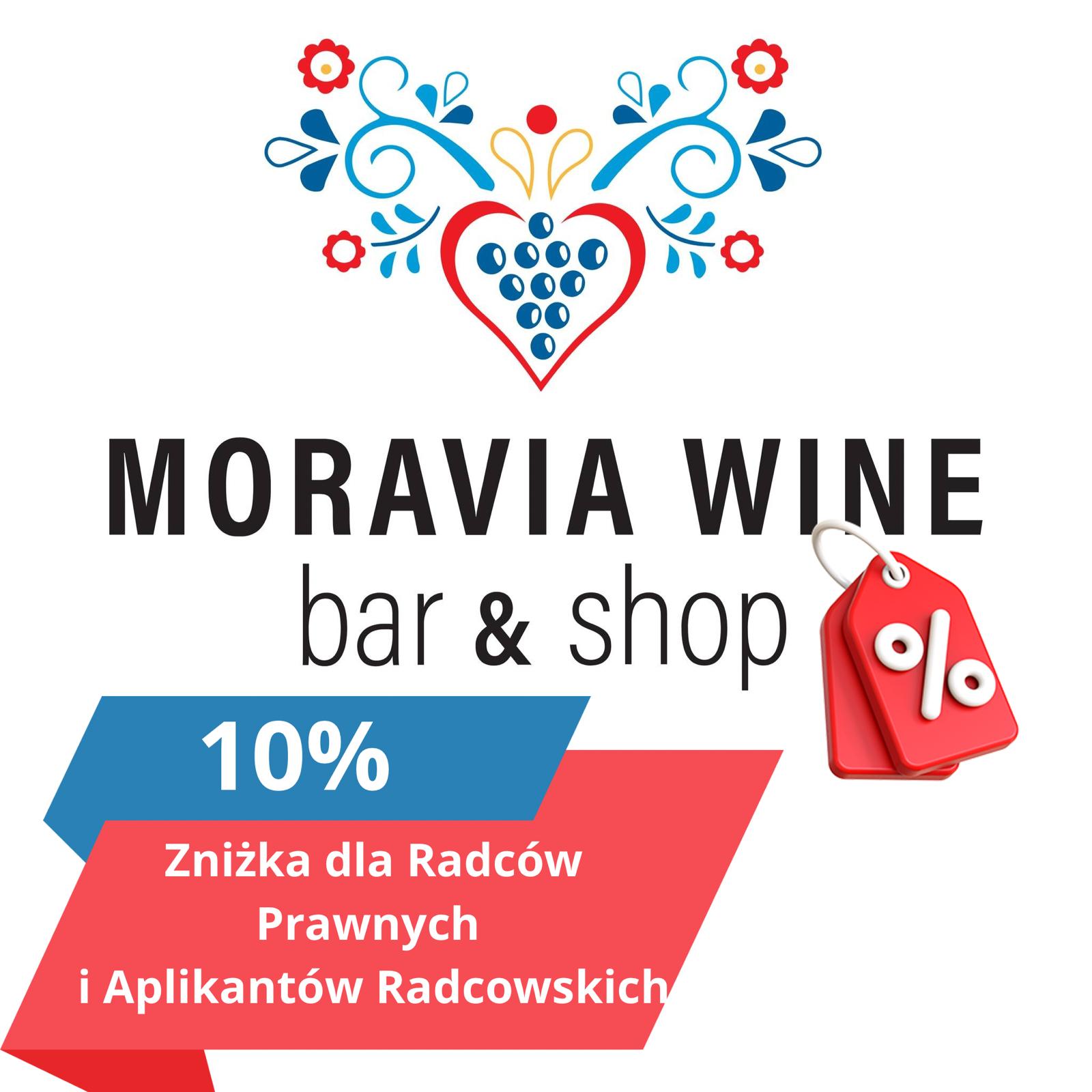 10% rabatu dla radców prawnych i aplikantów radcowskich w Moravia Wine Bar & Shop