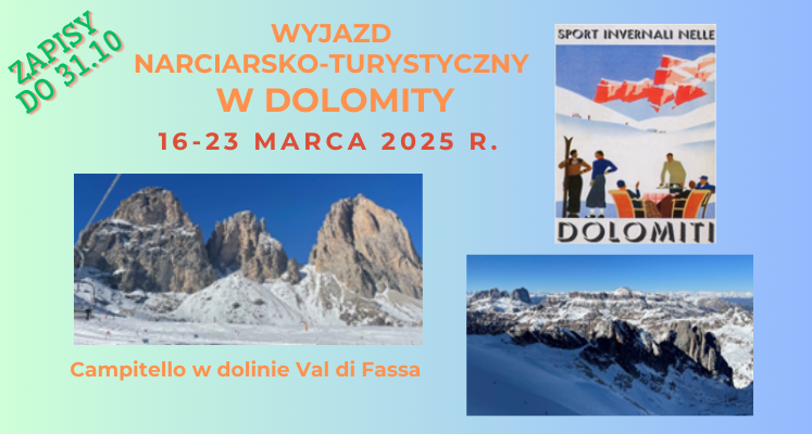 Wyjazd narciarsko-turystyczny w Dolomity