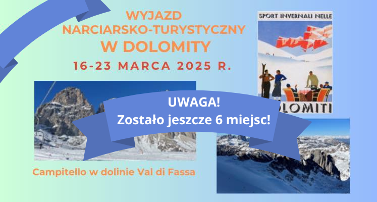 Wyjazd narciarsko-turystyczny w Dolomity