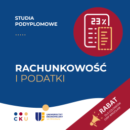 10% rabatu dla aplikantów radcowskich i radców prawnych OIRP Wrocław na  studia podyplomowe Rachunkowość i podatki organizowane przez CKU przy Uniwersytecie Ekonomicznym we Wrocławiu   