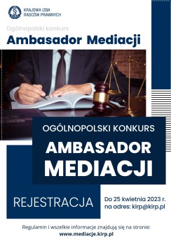 IV edycja Ogólnopolskiego Konkursu „Ambasador Mediacji”