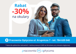 Pracownia Optyczna – bezpłatne badanie wzroku oraz 30% rabatu na okulary dla aplikantów radcowskich i radców prawnych